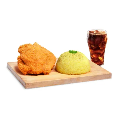 1pc Chicken Rice - Borenos Fried Chicken Menu
