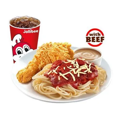 1pc Chickenjoy Spaghetti Meal - Jollibee Menu