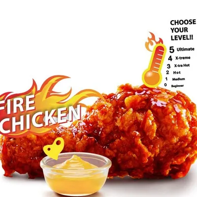 1pc Fire Chicken - Richeese Factory Menu