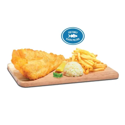 1pc Fish & Chip Meal (No Drink) - Borenos Fried Chicken Menu