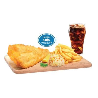 1pc Fish & Chips Meal - Borenos Fried Chicken Menu
