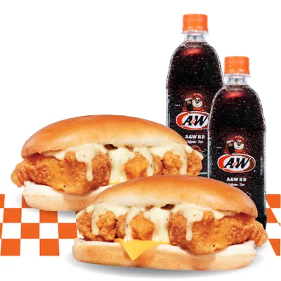 2 Golden Fish Sandwich RB Combo - A&W Menu