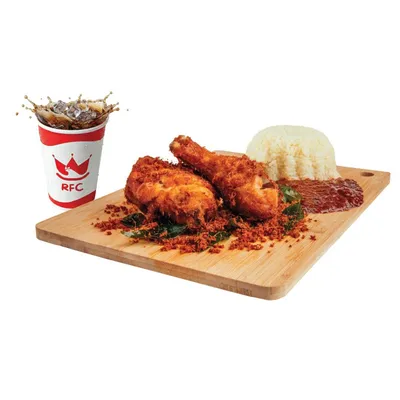 2pc Ayam Berempah Set - Royal Fried Chicken Menu