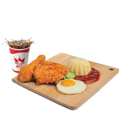 2pc Sambal Rice - Royal Fried Chicken Menu