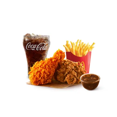 2pcs Ayam Goreng McD Mixed + Mushroom Sauce Medium McValue Meal - McDonald's Menu