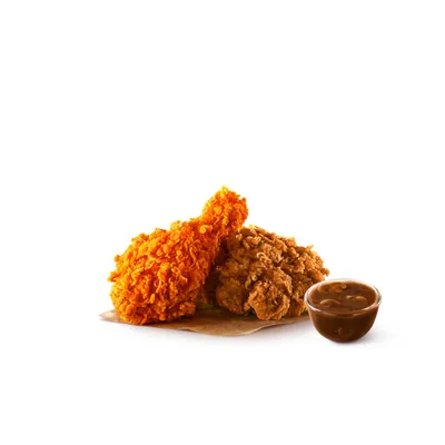 2pcs Ayam Goreng McD Mixed with Creamy Mushroom Sauce - McDonald's Menu