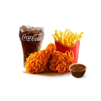 2pcs Ayam Goreng McD Spicy + Mushroom Sauce Large McValue Meal - McDonald's Menu