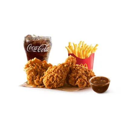 3pcs Ayam Goreng McD Regular + Mushroom Sauce Medium McValue Meal - McDonald's Menu
