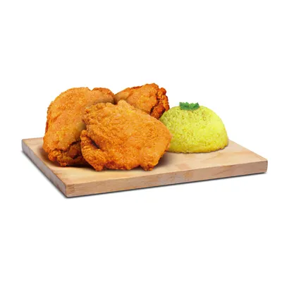 3pcs Chicken Rice (No Drink) - Borenos Fried Chicken Menu