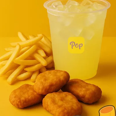 4 Nuggets, Fries and Drink Combo - Pop Meals Menu