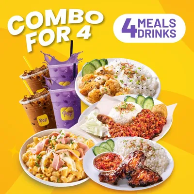 4 Pax Family Combo - Pop Meals Menu