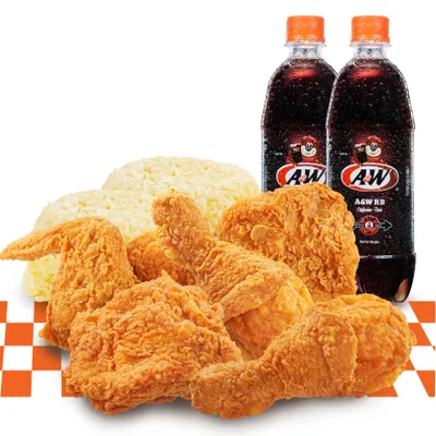5 pcs Aroma Chicken Combo with Nasi Aroma - A&W Menu