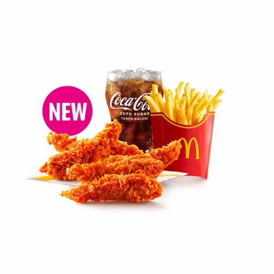 5pcs Ayam Tenders McD Spicy Large McValue Meal - McDonald's Menu