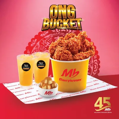 6-pc Ong Bucket (NP: RM68.10)* - Marrybrown Menu