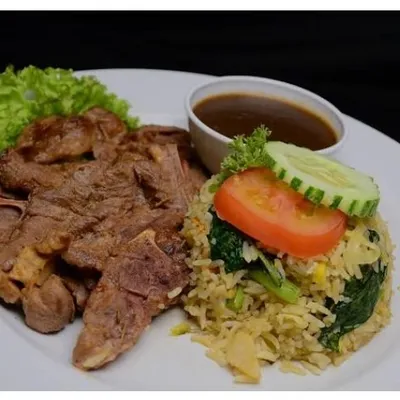 A16. Nasi Goreng Lamb Shoulder - Village Grill Menu