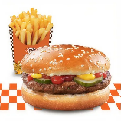 Beef Burger Fries Combo - A&W Menu