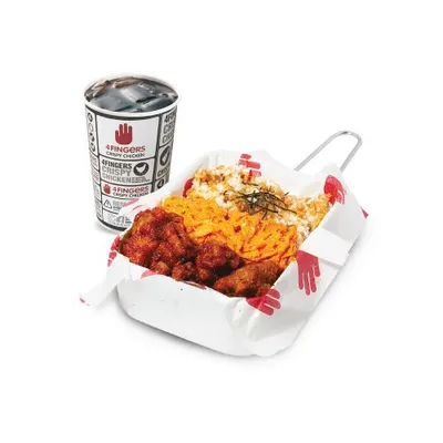 Boneless Chicken Bites Rice Box Combo - 4Fingers West Malaysia Menu