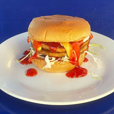 Burger Ayam Cheese - Midnight Burger Station Menu