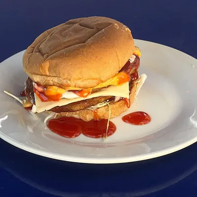 Burger Ayam Double - Midnight Burger Station Menu