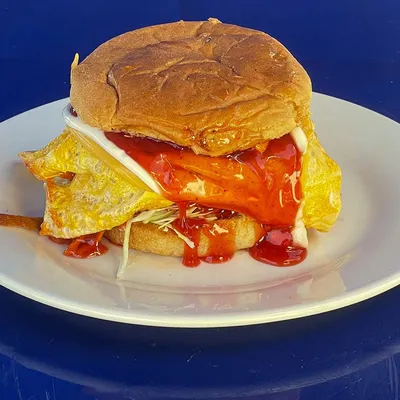 Burger Ayam Double Special Cheese - Midnight Burger Station Menu