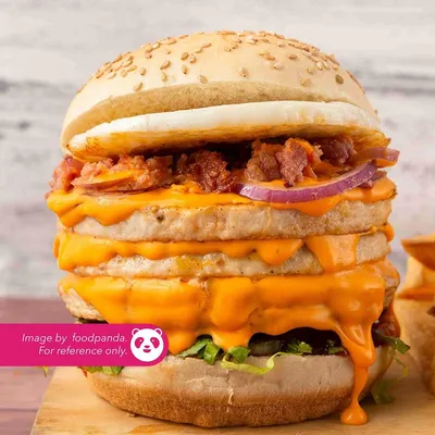 Burger Ayam Triple - H Deens Corner Menu