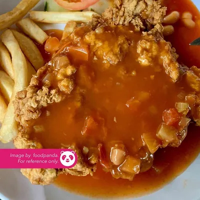 C03. Charcoal BBQ Chicken Chop - Village Grill Menu