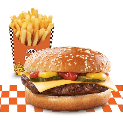 Cheese Burger Fries Combo - A&W Menu