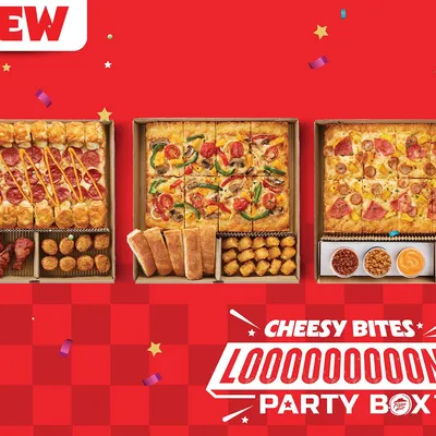 Cheesy Bites Long Party Box Jumbo - Pizza Hut Menu