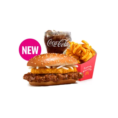 Chicken Golden Prosperity Burger Large McValue Meal - McDonald's Menu