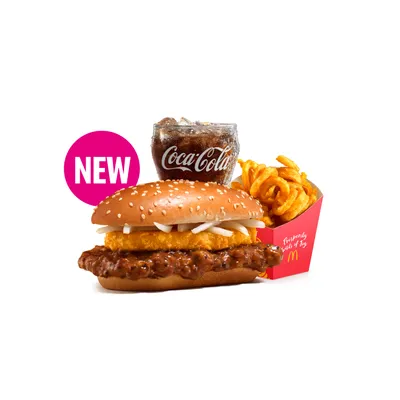 Chicken Golden Prosperity Burger Medium McValue Meal - McDonald's Menu