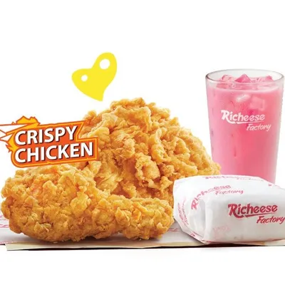Combo 2 Crispy Chicken - Rice
 - Richeese Factory Menu