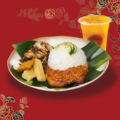 Combo Mana-Mana Je with Drink - Ayam Gepuk Pak Gembus Menu