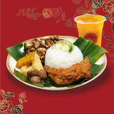 Combo Mengancam with Drink - Ayam Gepuk Pak Gembus Menu