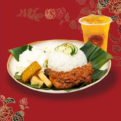 Combo Tak Kisah with Drink - Ayam Gepuk Pak Gembus Menu