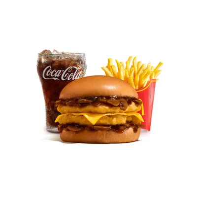 Creamy Mushroom Double Chicken Burger Large McValue Meal - McDonald's Menu