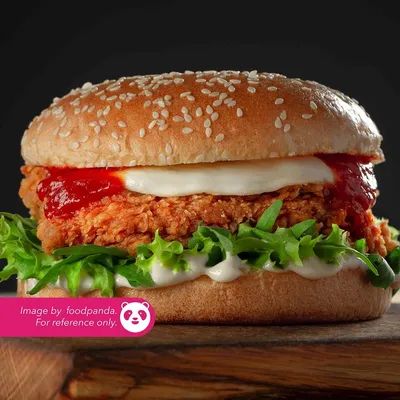 Crispy Fried Paneer Burger - Saiva Kitchens Menu