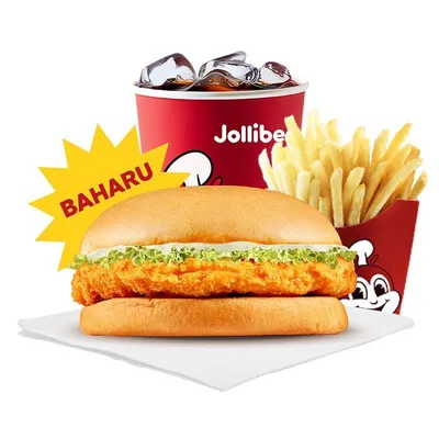 Crunchy Chicken Burger Meal - Jollibee Menu