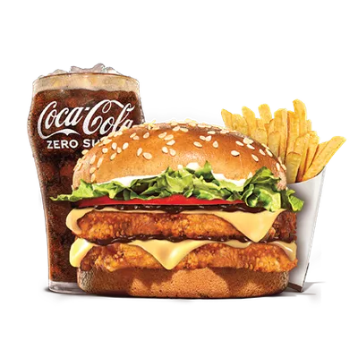 Double BBQ Chicken Large Meal - Burger King Menu