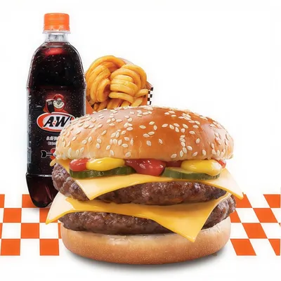 Double Cheese Burger Combo - A&W Menu