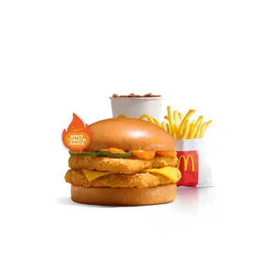 Double Spicy Chicken with Cheese Small Meal - McDonald's Menu