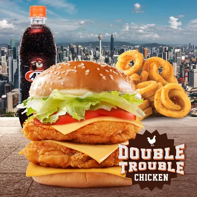 Double Trouble Chicken Burger Combo - A&W Menu
