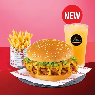 Egg-stra Ong Spicy Burger Combo* - Marrybrown Menu