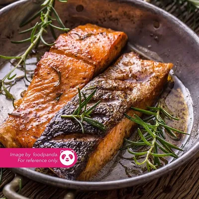 F03. Pan Fried Salmon - Village Grill Menu