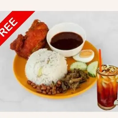 Free Teh O Ais - Nasi Lemak Ayam - Nasi Kerabu By Ciksue Menu