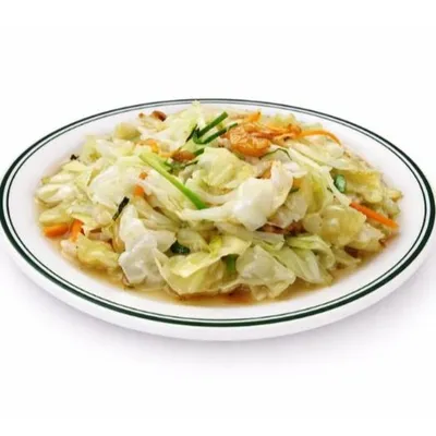 Fried Cabbage with Dried Shrimps - KK Food Street Menu
