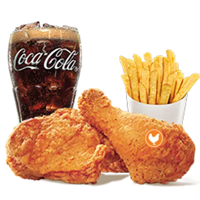Fried Chicken 2Pcs Large Meal - Burger King Menu