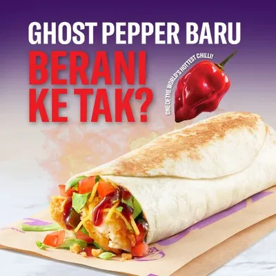 Ghost Pepper Crispy Chicken Burrito - Taco Bell Menu