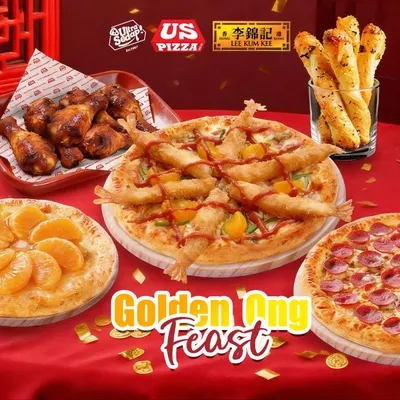 🧧 Golden Ong Feast 🥢🔥 - US Pizza Penang Menu