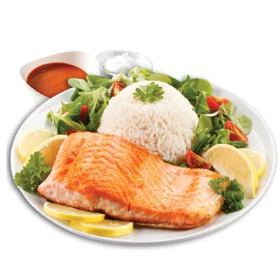 Grilled Salmon with Rice - Damascus Restoran (Bukit Bintang) Menu