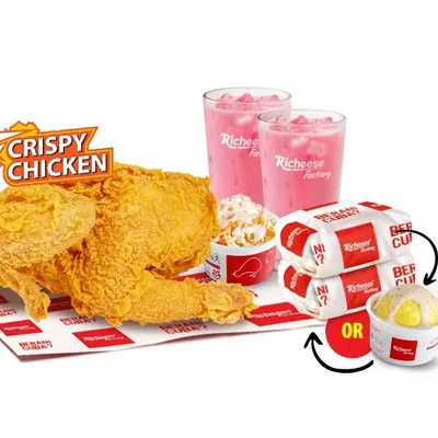 Half Crispy Chicken Combo - Richeese Factory Menu